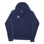 ADIDAS Mens Blue Hooded Pullover Hoodie XS Sports Casual Cotton Blend