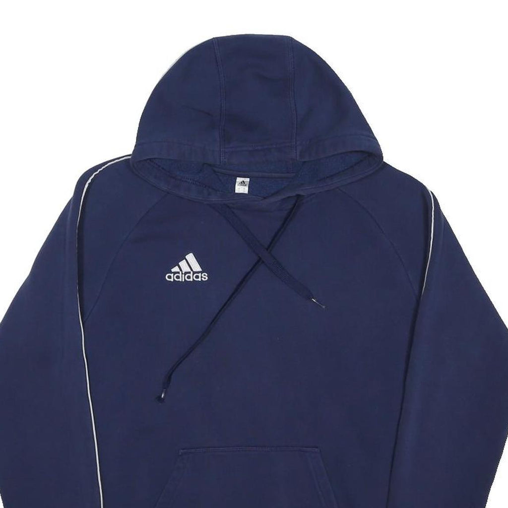 ADIDAS Mens Blue Hooded Pullover Hoodie XS Sports Casual Cotton Blend