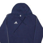 ADIDAS Mens Blue Hooded Pullover Hoodie XS Sports Casual Cotton Blend