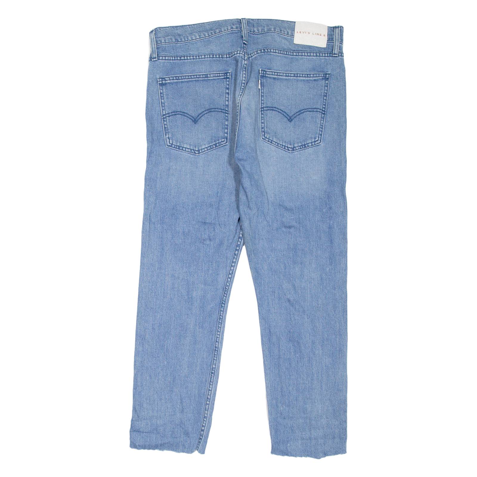 LEVI'S Line 8 Mens Jeans Blue Regular Tapered Stone Wash W34 L27