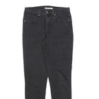 LEVI'S 721 Womens Jeans Black Slim Skinny Denim Raw W28 L30 Stretch