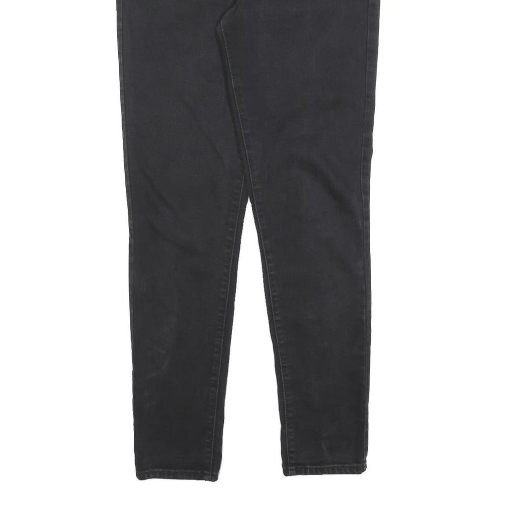 LEVI'S 721 Womens Jeans Black Slim Skinny Denim Raw W28 L30 Stretch