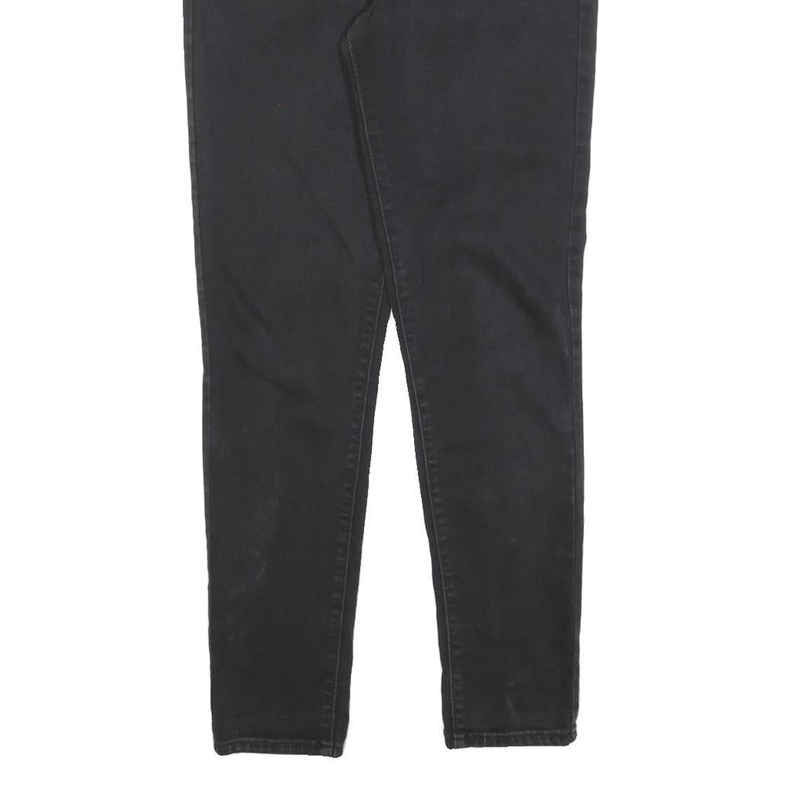 LEVI'S 721 Womens Jeans Black Slim Skinny Denim Raw W28 L30 Stretch