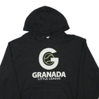 CHAMPION Mens Black Granada Little League Pullover Hoodie L Cotton Blend