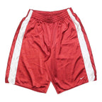 NIKE Mens Red & White Sports Basketball Shorts L W30 Polyester Comfortable Fit
