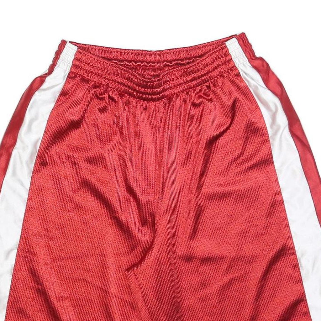 NIKE Mens Red & White Sports Basketball Shorts L W30 Polyester Comfortable Fit