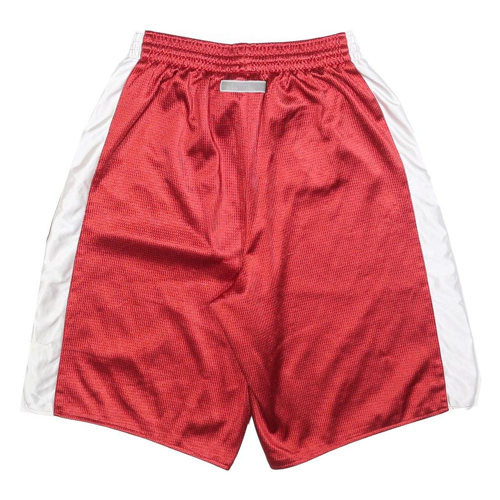 NIKE Mens Red & White Sports Basketball Shorts L W30 Polyester Comfortable Fit