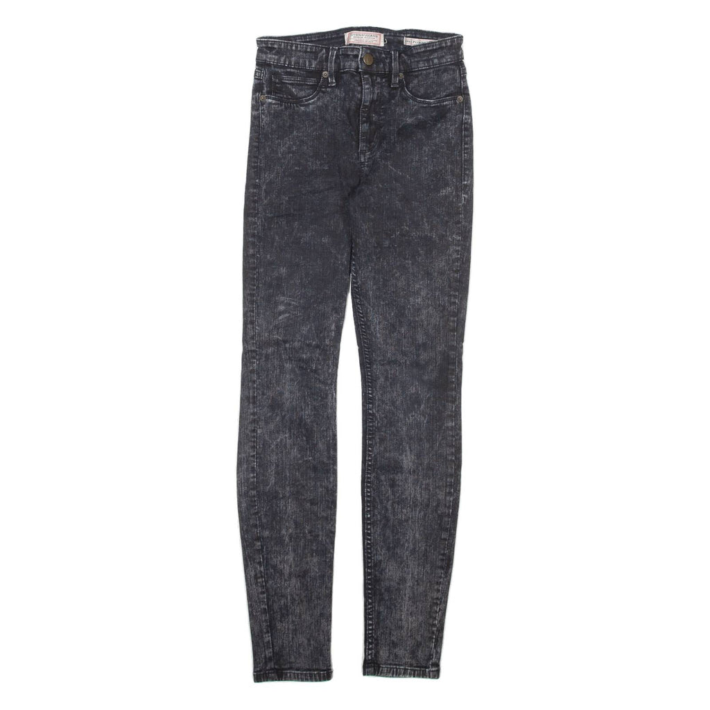GUESS Womens Jeans Grey Slim Skinny Acid Wash W24 L29