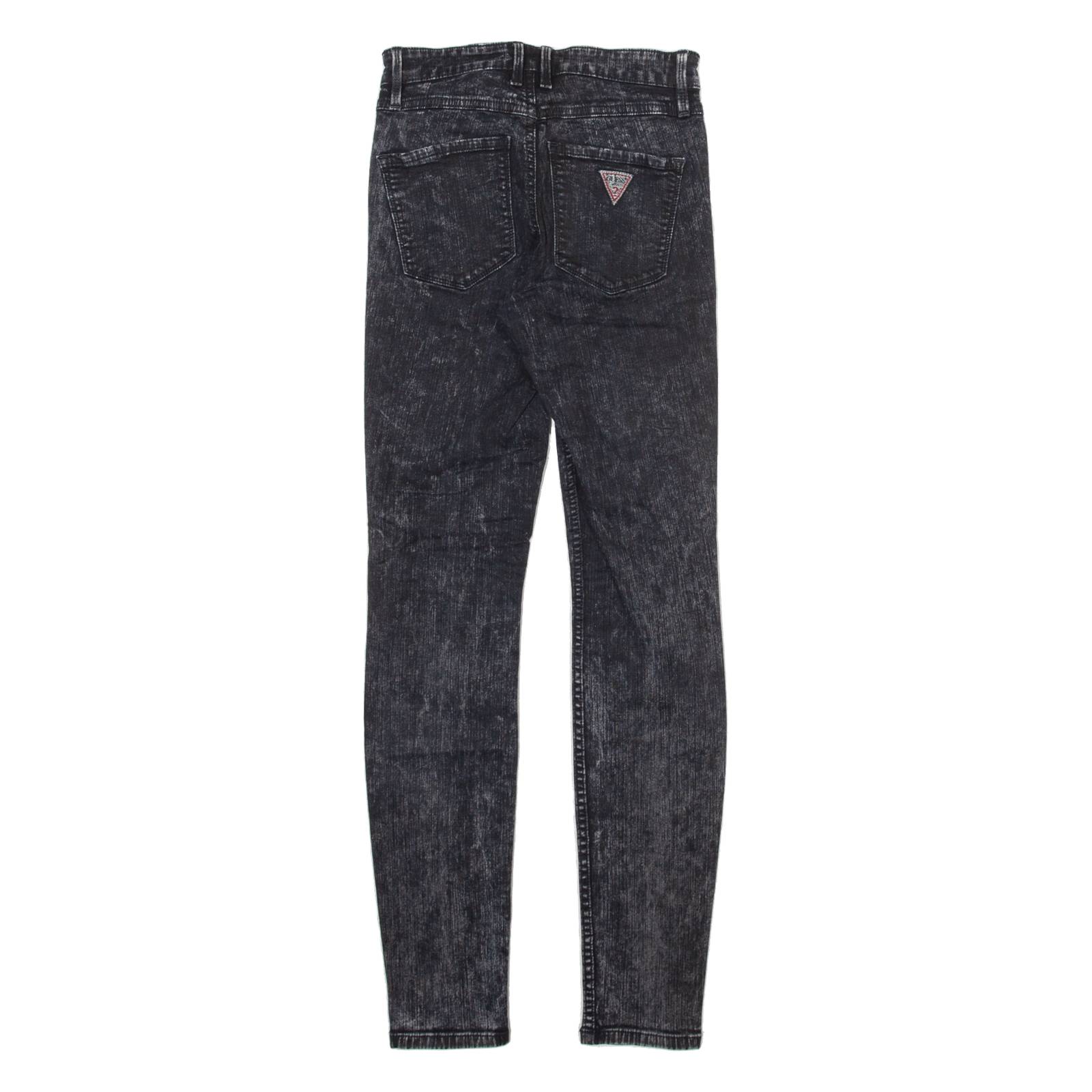 GUESS Womens Jeans Grey Slim Skinny Acid Wash W24 L29