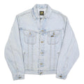 LEE Mens Blue Cotton Denim Jacket L Button Closure Classic Fit Casual Outerwear