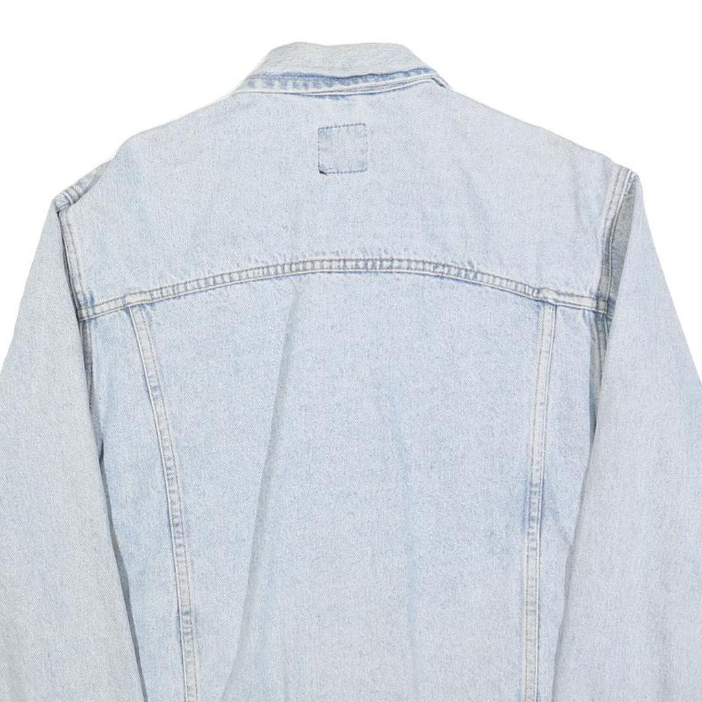 LEE Mens Blue Cotton Denim Jacket L Button Closure Classic Fit Casual Outerwear