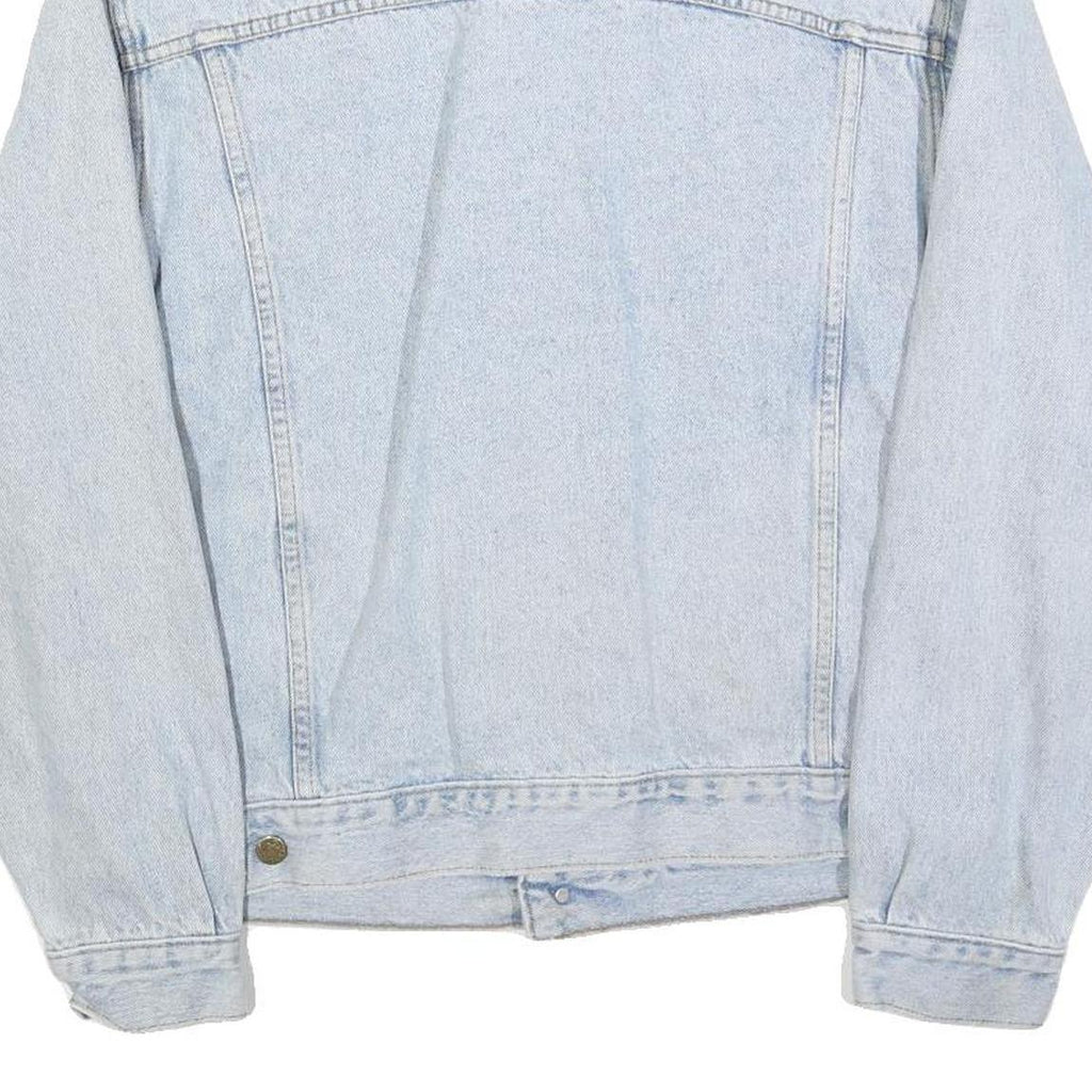 LEE Mens Blue Cotton Denim Jacket L Button Closure Classic Fit Casual Outerwear