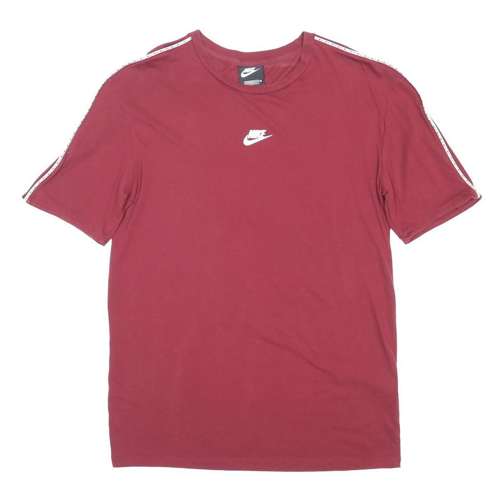 NIKE Mens Maroon Crew Neck Short Sleeve Graphic T-Shirt M Casual Sportswear