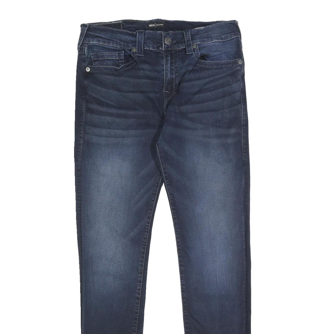 TRUE RELIGION Mens Jeans Blue Slim Skinny Denim Medium W34 L34 Classic Style
