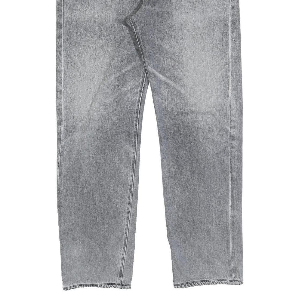 LEVI'S 501 Mens Jeans Grey Regular Straight Denim Medium W36 L32 Classic Button