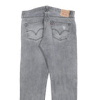 LEVI'S 501 Mens Jeans Grey Regular Straight Denim Medium W36 L32 Classic Button