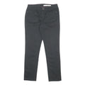 DKNY Womens Cotton Blend Black Slim Tapered Trousers W30 L29 Stylish Everyday
