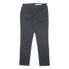 DKNY Womens Cotton Blend Black Slim Tapered Trousers W30 L29 Stylish Everyday