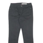 DKNY Womens Cotton Blend Black Slim Tapered Trousers W30 L29 Stylish Everyday