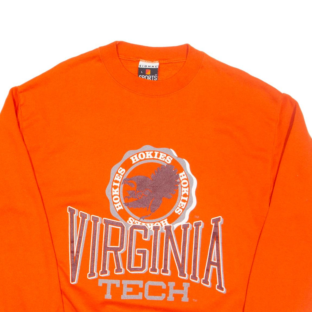 SIGNAL Virginia Tech Hokies Mens Sweatshirt Orange USA L
