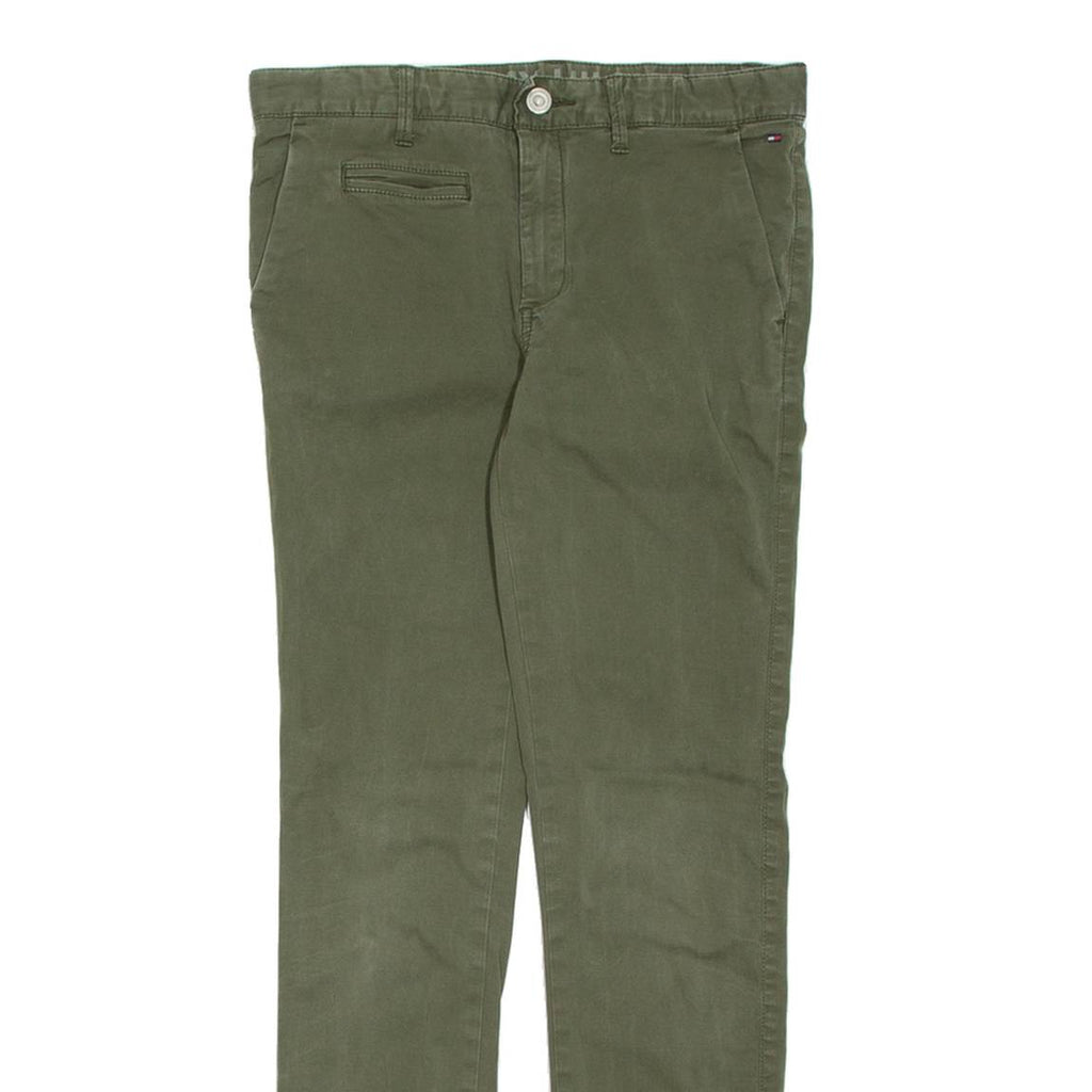 TOMMY HILFIGER Chino Womens Trousers Green Slim Tapered W28 L28