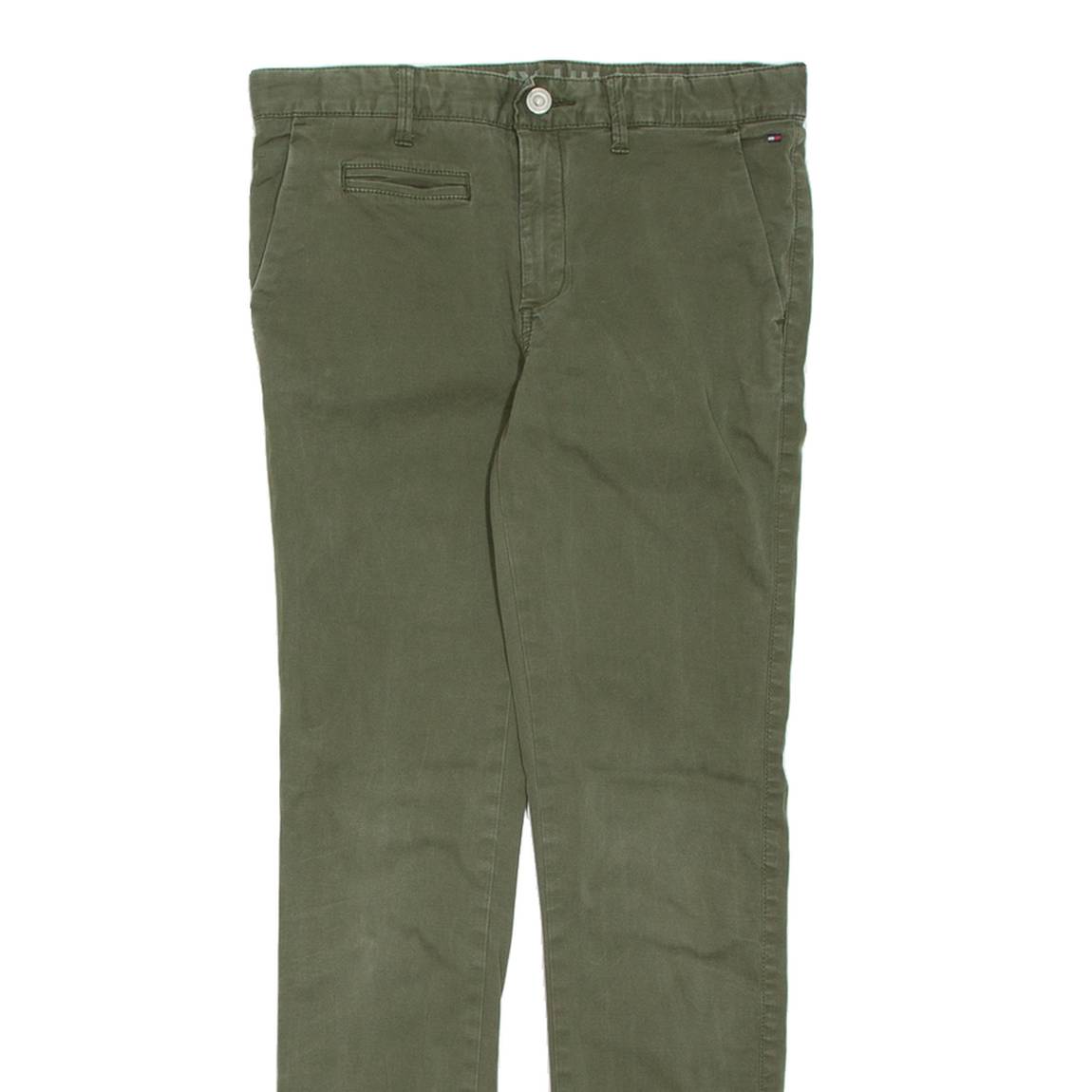 TOMMY HILFIGER Chino Womens Trousers Green Slim Tapered W28 L28