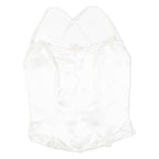 Beaded Womens Corset White Strapless M