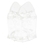 Beaded Womens Corset White Strapless M