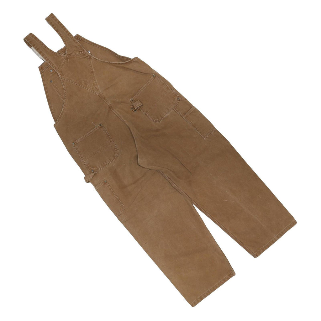 CARHARTT Mens Brown Dungarees Relaxed Cotton Blend L W42 L29 Workwear