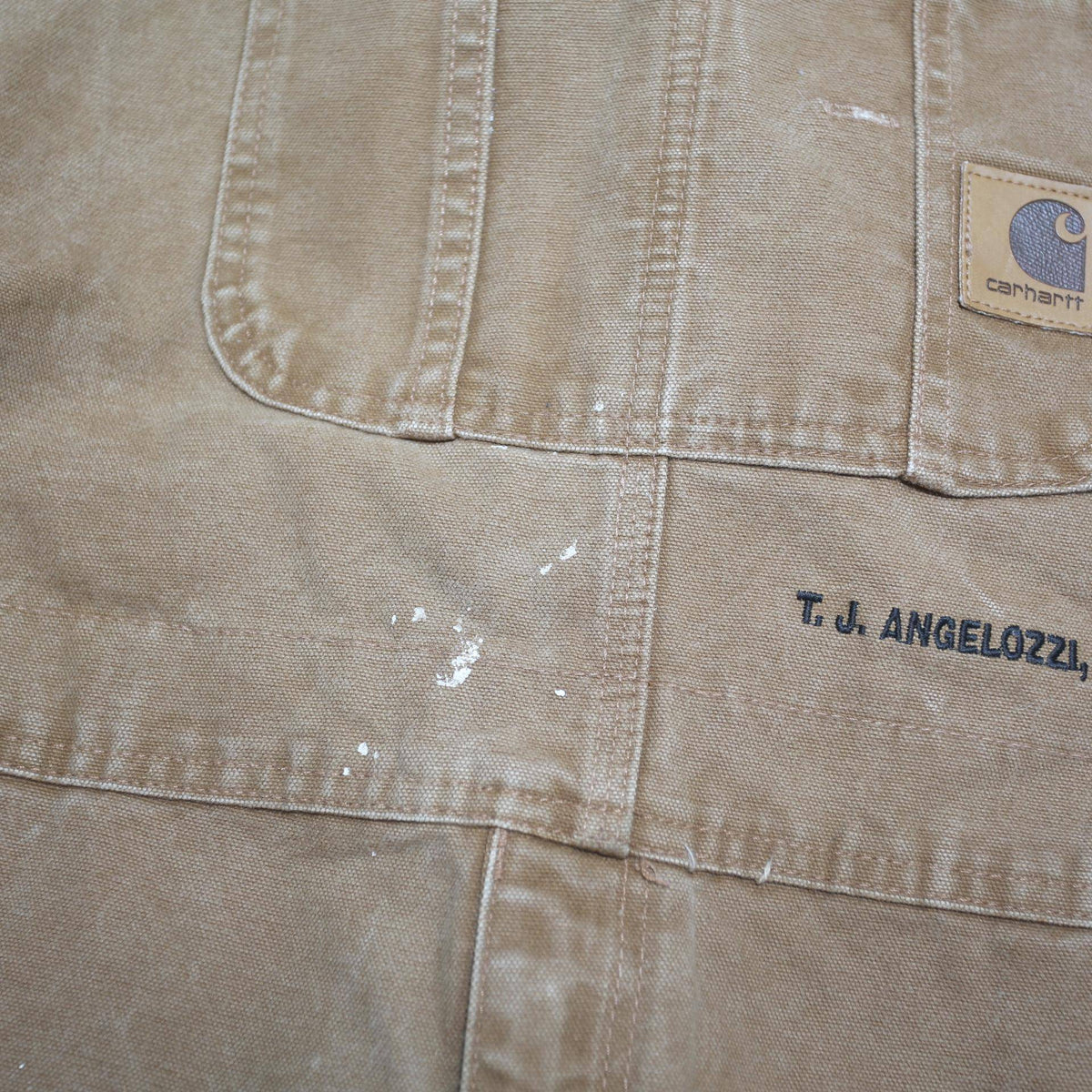 CARHARTT Mens Brown Dungarees Relaxed Cotton Blend L W42 L29 Workwear