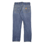 CARHARTT Mens Regular Fit Blue Denim Jeans W32 L29 Casual Cotton Blend Zip