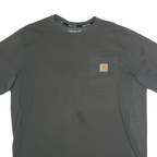 CARHARTT Mens Grey Pocket T-Shirt L Short Sleeve Crew Neck Cotton Casual