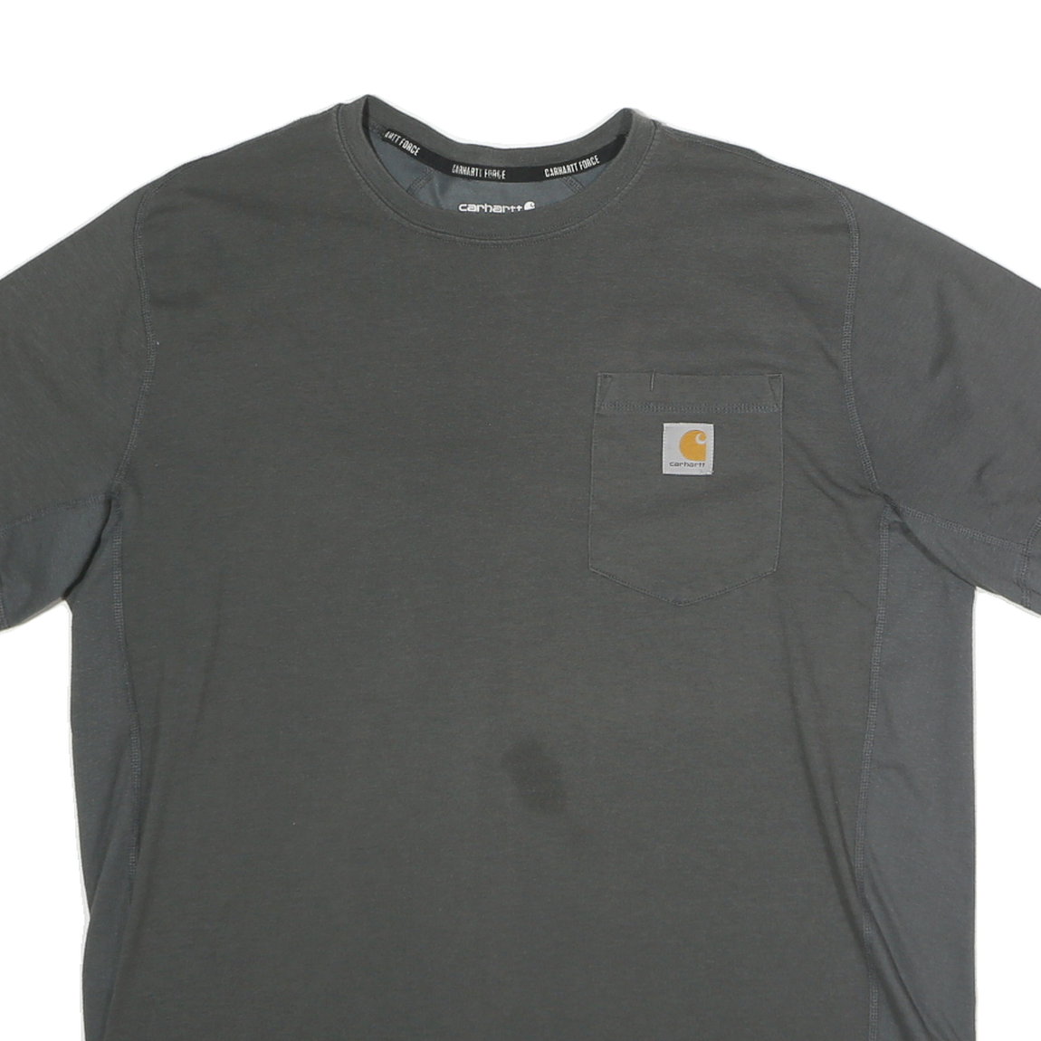 CARHARTT Mens Grey Pocket T-Shirt L Short Sleeve Crew Neck Cotton Casual