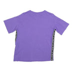 CHAMPION Womens Purple Graphic T-Shirt M Short Sleeve Crew Neck Side Tape Logo