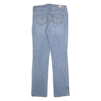 LEVI'S Womens Slim Blue Denim Straight Light Wash Jeans W28 L32 Classic Zip