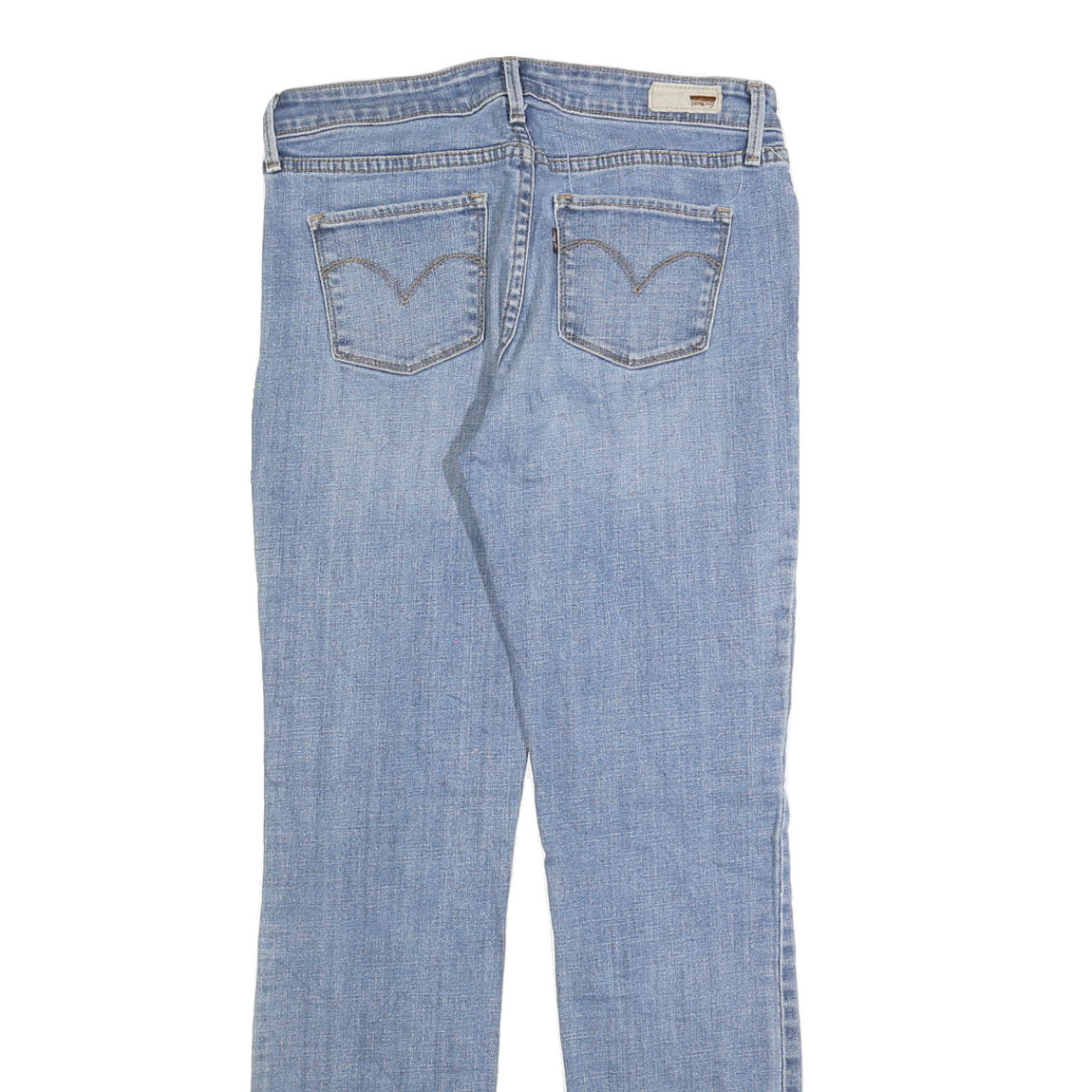 LEVI'S Womens Slim Blue Denim Straight Light Wash Jeans W28 L32 Classic Zip