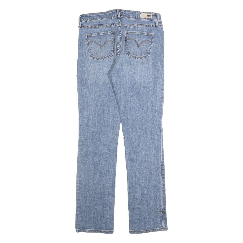 LEVI'S Womens Slim Blue Denim Straight Light Wash Jeans W28 L32 Classic Zip