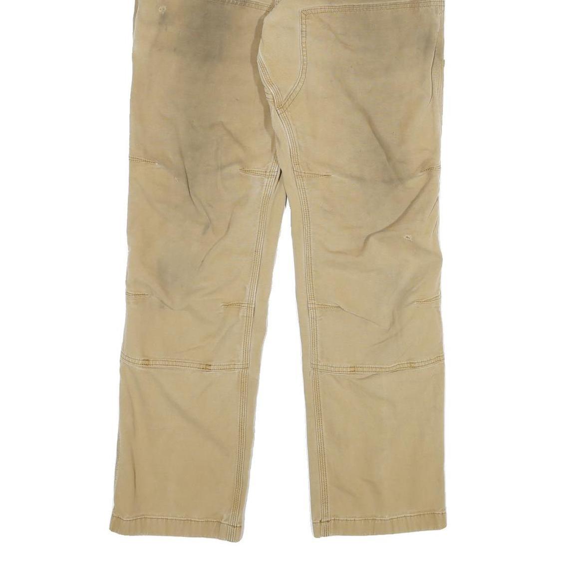 CARHARTT Mens Cotton Blend Beige Relaxed Straight Trousers W32 L29 Workwear