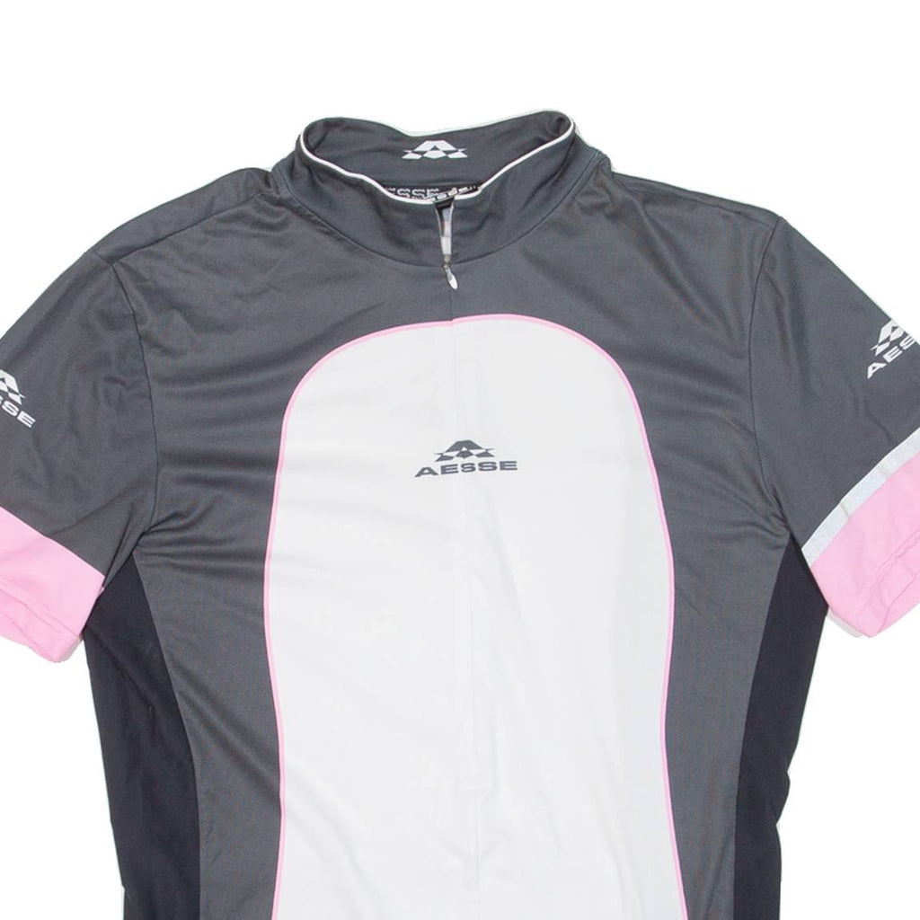 AESSE Cycling Womens Jersey Pink 1/4 Zip M