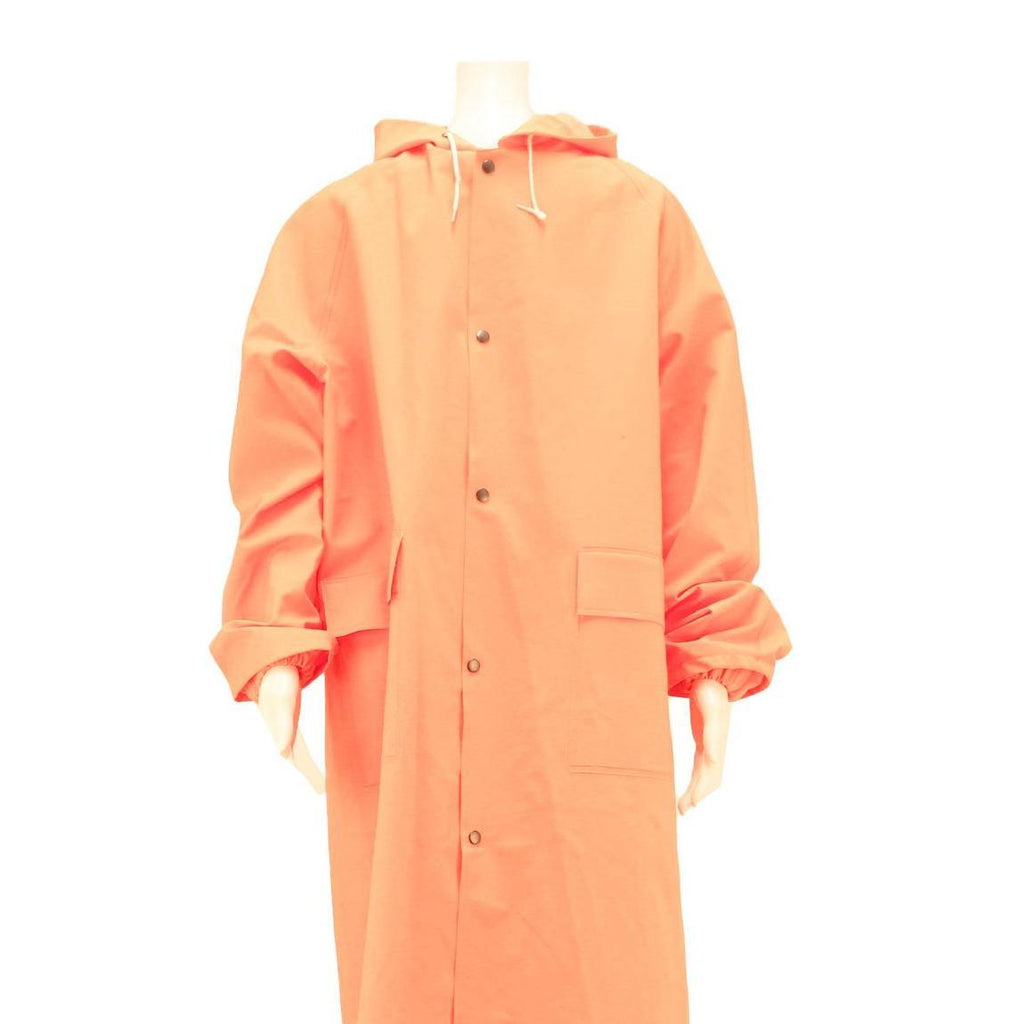 SLOEN Mens Orange Nylon Hooded Button Jacket L Long Sleeve Casual Contemporary