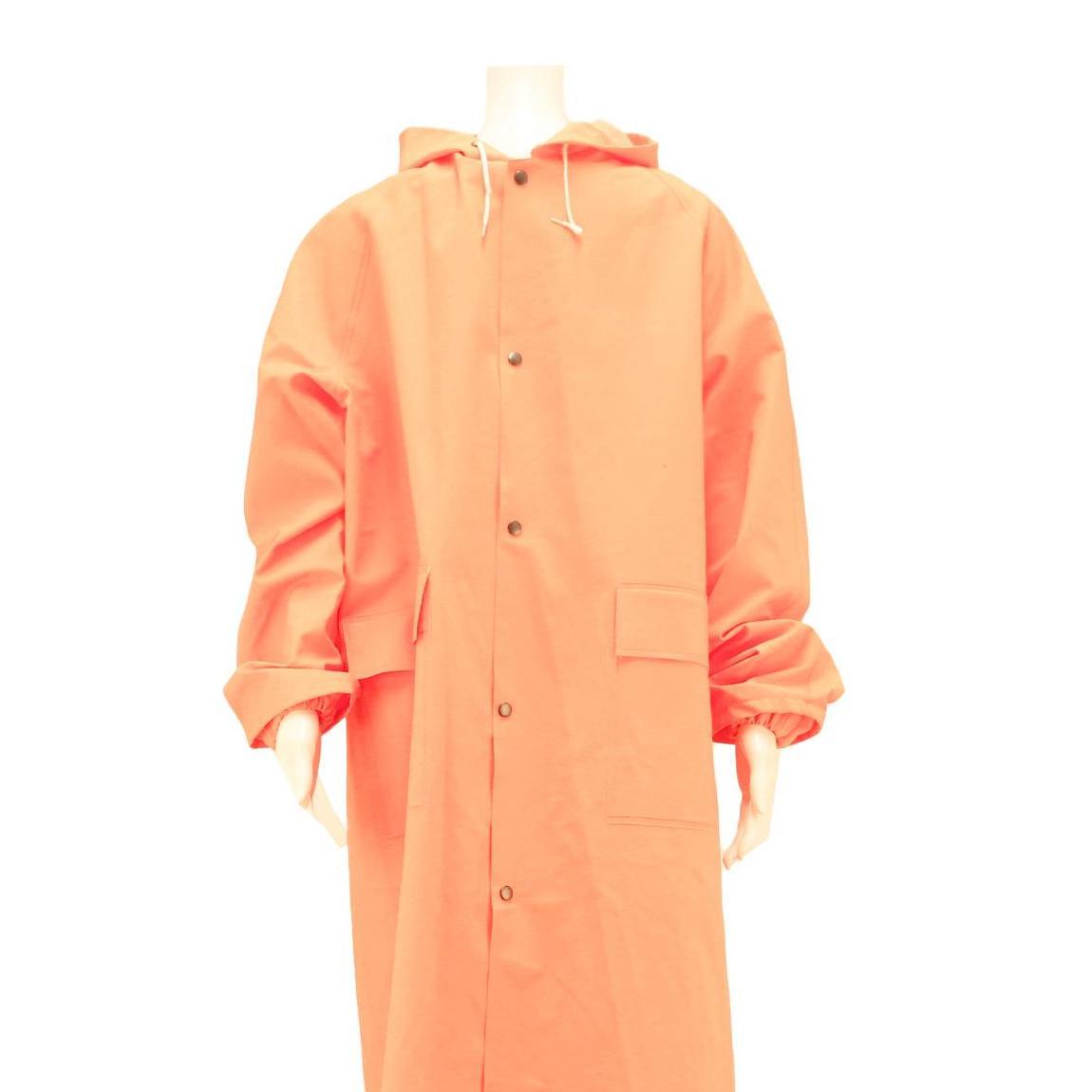 SLOEN Mens Orange Nylon Hooded Button Jacket L Long Sleeve Casual Contemporary