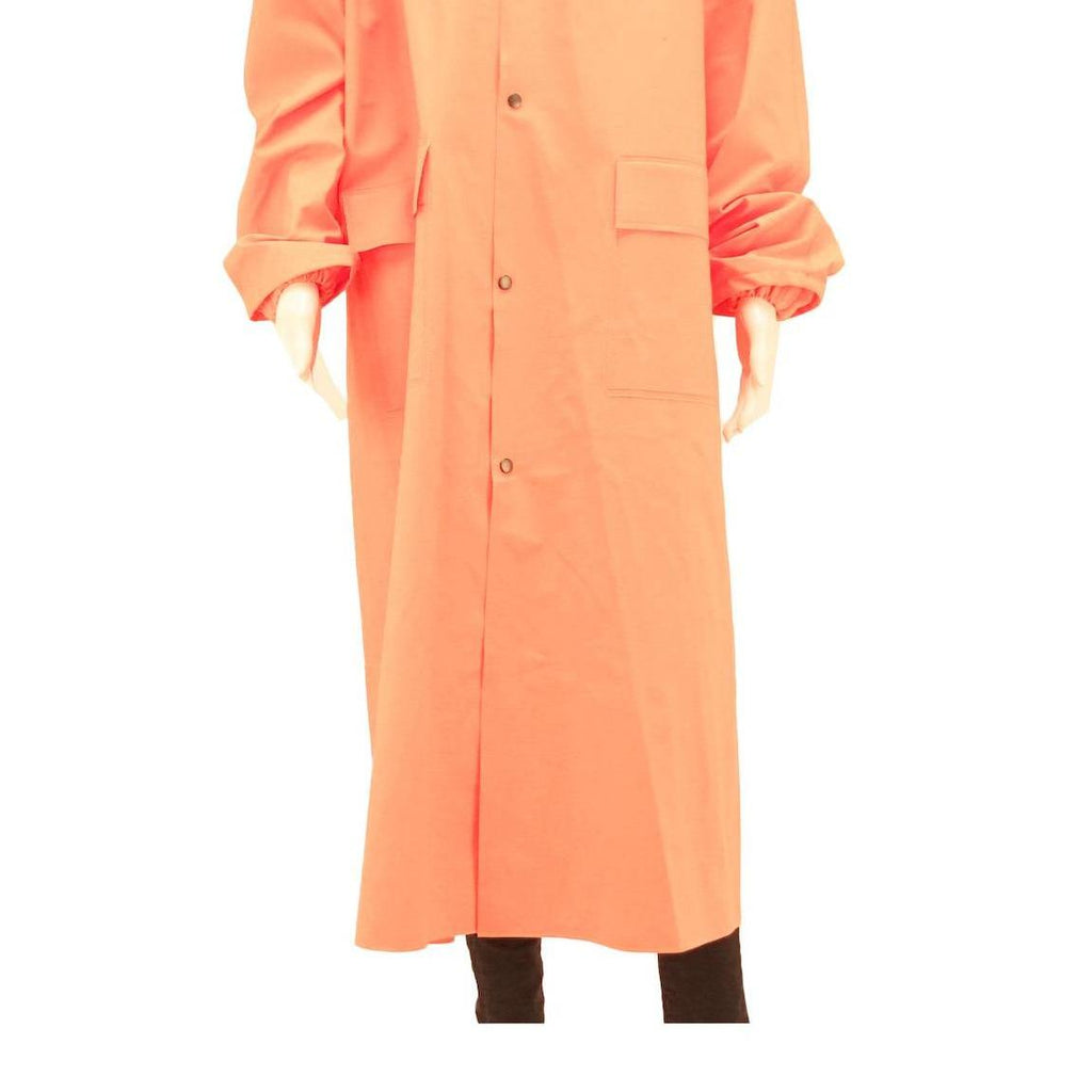 SLOEN Mens Orange Nylon Hooded Button Jacket L Long Sleeve Casual Contemporary