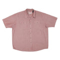 WRANGLER Mens Red Shirt 2XL Cotton Blend Short Sleeve Casual Button Shirt