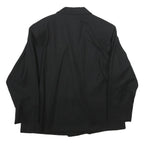 W. ZARA Womens Black Wool Double Breasted Jacket L Woven Classic Tailored