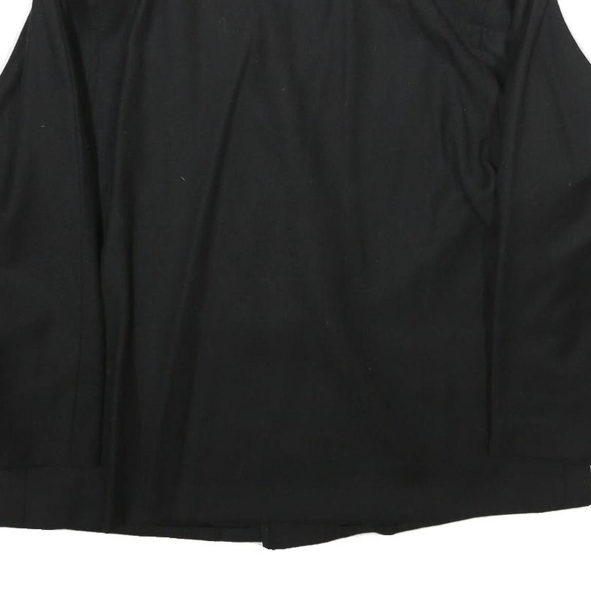 W. ZARA Womens Black Wool Double Breasted Jacket L Woven Classic Tailored