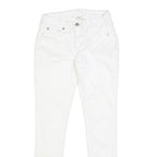TRUE RELIGION Womens Slim White Jeans Denim W27 L30 Stylish Comfort Zip Closure