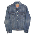 LEVI'S Mens Blue Denim Jacket S Cotton Classic Button Front Casual