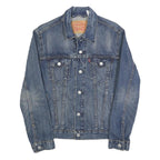 LEVI'S Mens Blue Denim Jacket S Cotton Classic Button Front Casual