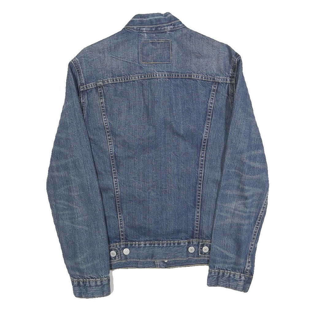 LEVI'S Mens Blue Denim Jacket S Cotton Classic Button Front Casual