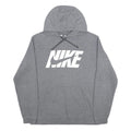 NIKE Mens Grey Pullover Hoodie L Cotton Blend Comfortable Casual Sweatshirt